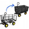 Dvojúčelový záhradný vozík XL – čierny, 200 l, 300kg