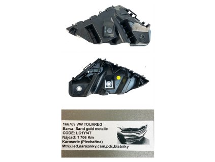 62150 760807049b vw touareg predný nárazník vodiaci profil ľavý