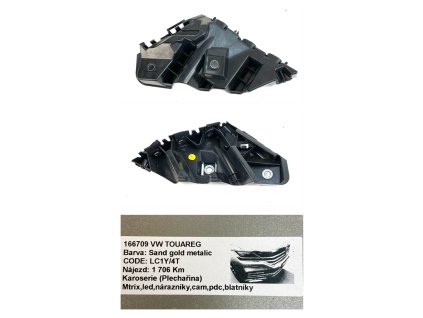 62147 760807050b vw touareg predný nárazník vodiaci profil pravý