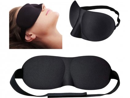 3d maska na spanie cierna 1