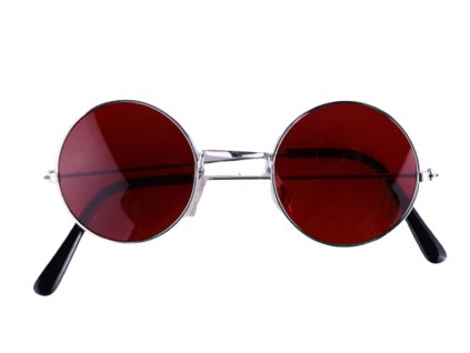 Brýle Hippy kulaté (Barva Červená)