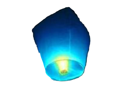 695 lampion prani cepice modra