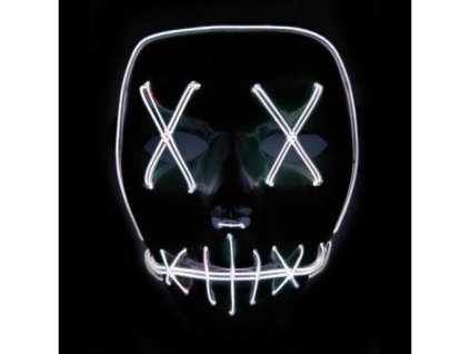 Maska se světelným efektem - The Purge (Barva Bílá)