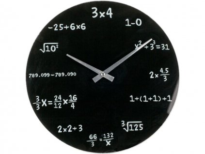 matematicke hodiny sklenene 1