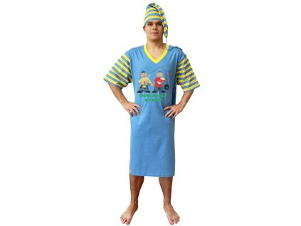 Noční košile -  Pat a Mat - Dokonalý rybář - modrá (Barva Modrá, Velikost L)