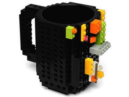 Stavební hrnek bloky (Barva Černá)