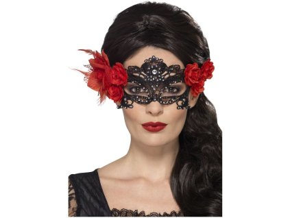 9887 skraboska cerna krajkova s ruzemi 1