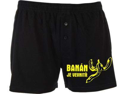 Trenýrky - Banán je uvnitř (Barva Černá, Velikost L)