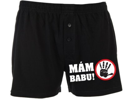 Trenýrky - Mám babu (Barva Černá, Velikost L)