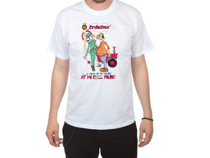 Tričko - Čtyřicítka (Barva Bílá, Velikost L)