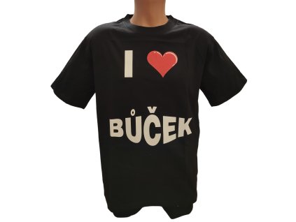 Tričko - I love bůček (Barva Černá, Velikost L)