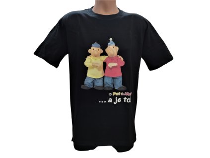 Tričko - Pat a Mat - a je to - černé (Barva Černá, Velikost L)