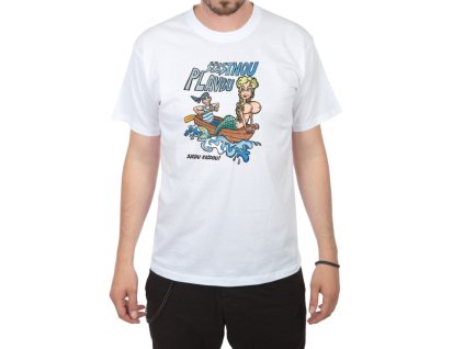 Tričko - Šťastnou plavbu (Barva Bílá, Velikost L)