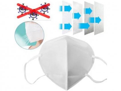 stny respirator 4 vrstvovy kn95 1ks 1