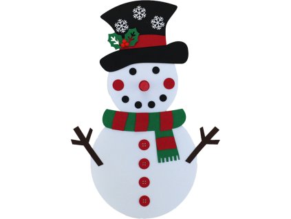 vianocny plsteny snehuliak diy 1