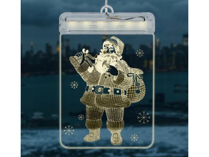 Závěsná vánoční 3D LED dekorace svítící (variant Santa Claus)
