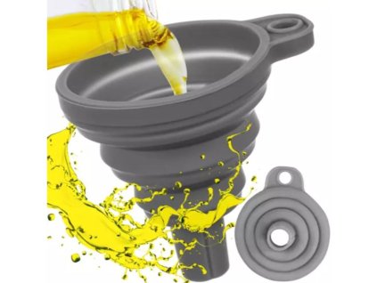 16641 skladaci silikonovy trychtyr sedy 1