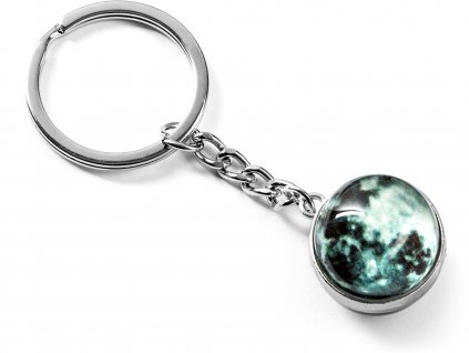 17152 privesek na klice skleneny mesic svitici 1