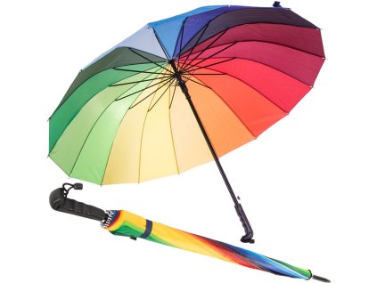 Dúhový dáždnik 110 cm s rovnou rukoväťou