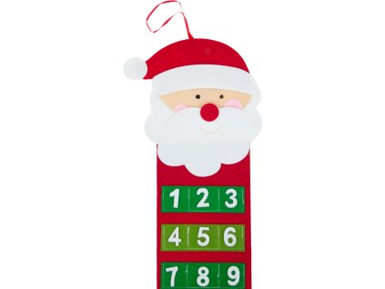 Adventní kalendář s kapsičkami (Postavička Santa)