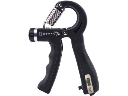 Posilovač zápěstí, prstů a rukou s počítadlem 10 - 60 kg (Barva Černá)