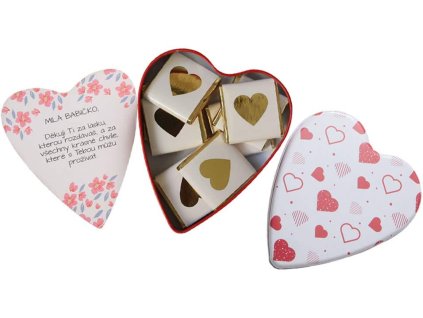 18414 cokolady v plechove krabicce srdce 55 g pro babicku 1