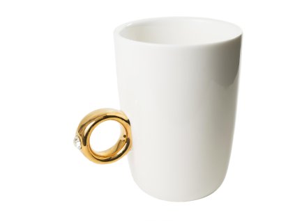 Hrnek s prstenem 270 ml (Barva Bílá)