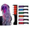 Hrebien s farebnými kriedami na vlasy 6 farieb