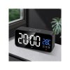 13119 multifunkcni zrcadlove hodiny s budikem a teplomerem cerne 1