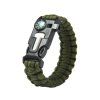 Náramok prežitia Paracord 5 v 1 (Farba Army)