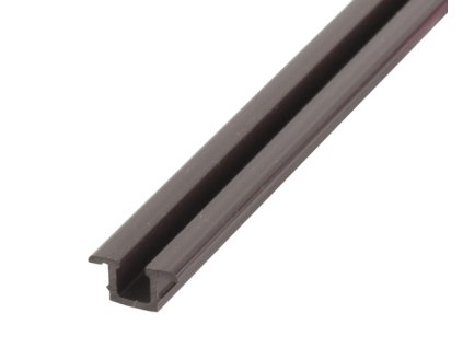Profil ku kovaniu na posuvné dvere plast hnedý 1,3m