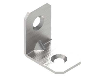 Uholník 26x26x1,5mm biely zinok