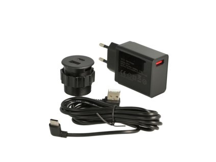 Predlžovačka USB - A+C "ROUND" čierny