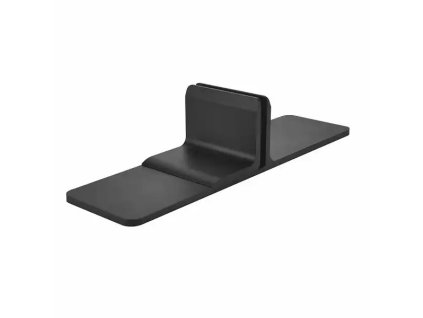 Držiak na sklo 66x300x80mm čierny