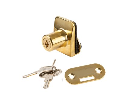 Zámok na jednosklo zlaty SQUARE