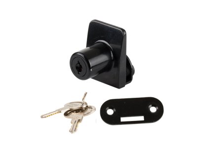 Zámok na jednosklo čierny rovnaky kľúč