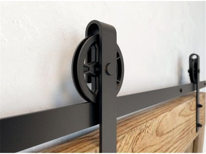 LOFT - posúvne kovanie, 2M sada na 100kg dvere s tlmením