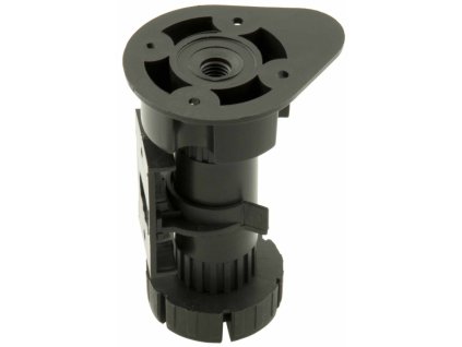 Noha plast 100mm čierna s klipom