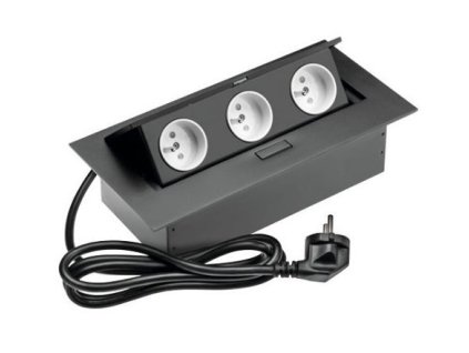 Zás. kanc čierna 3x220V