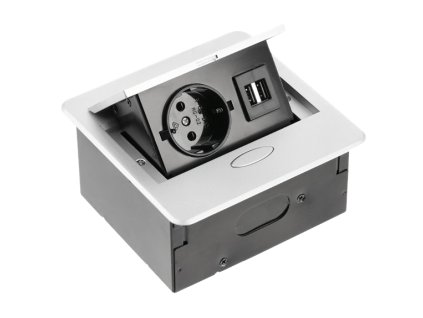 Predlžovačka AVARO 1x220+2xUSB šedá