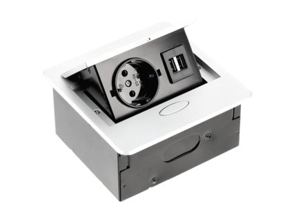 Predlžovačka AVARO 1x220+2xUSB biela