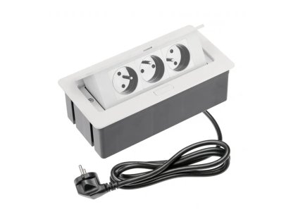 Výklopná predlžovačka biela 3x220V