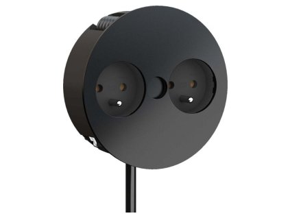 Predlžovačka Twist, 2x220V čierna