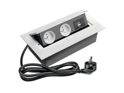 Zás.kanc biela 220V + USB