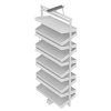 S-6834-W Výsuvný botník, 10 políc biely, v-1630-1830mm