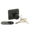 Zámok na dvojsklo čierny SQUARE
