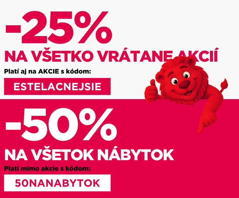 25% a 50% sleva