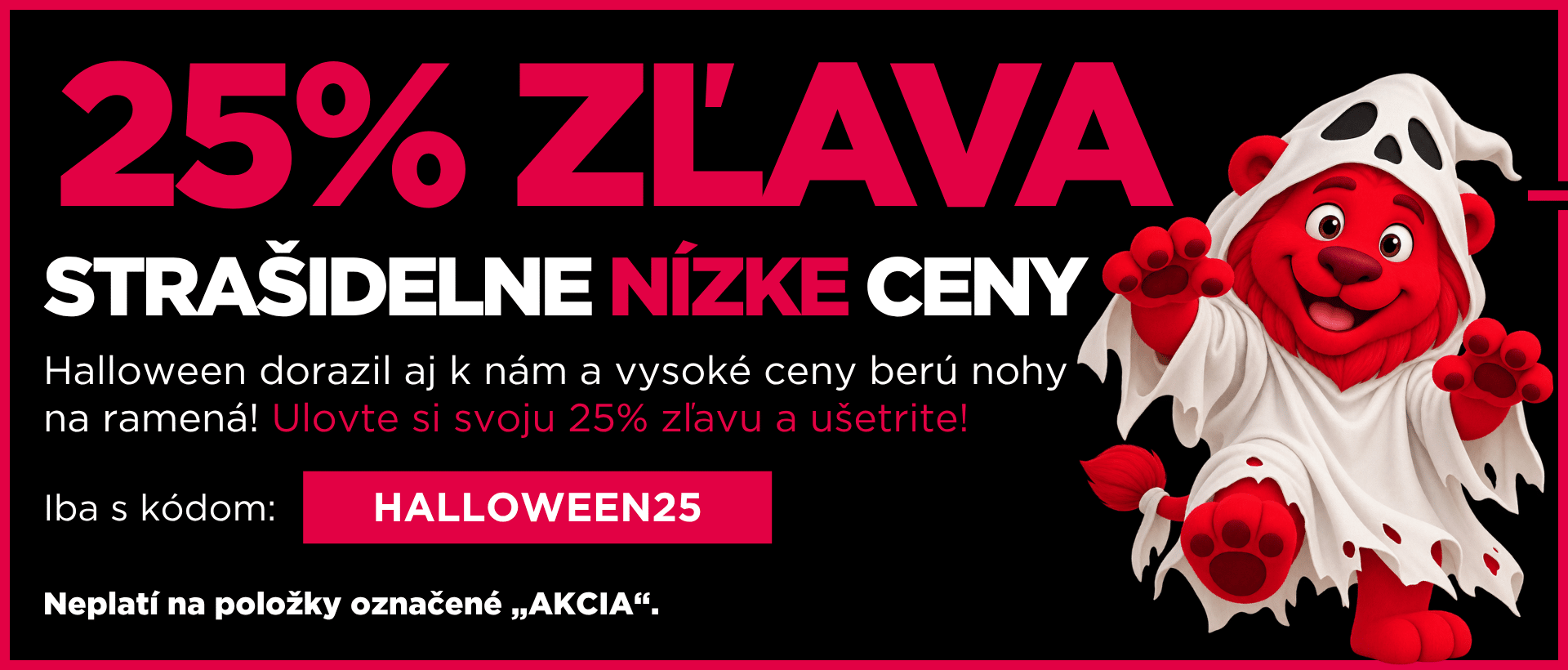 25% halloweenská sleva