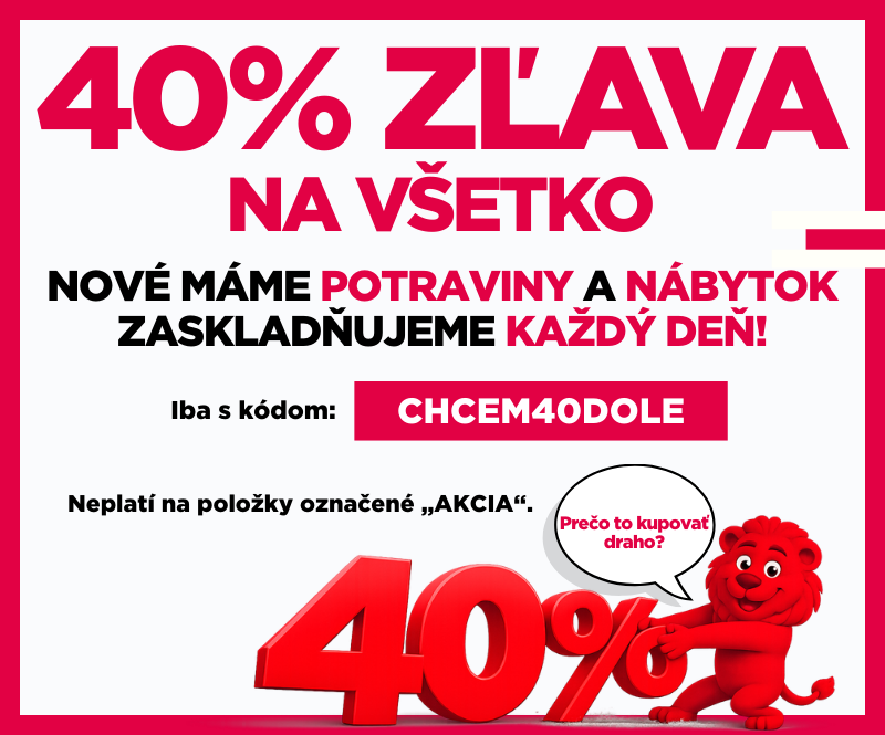40% sleva bez AKCE