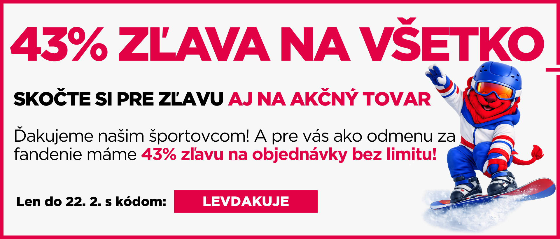 43% sleva